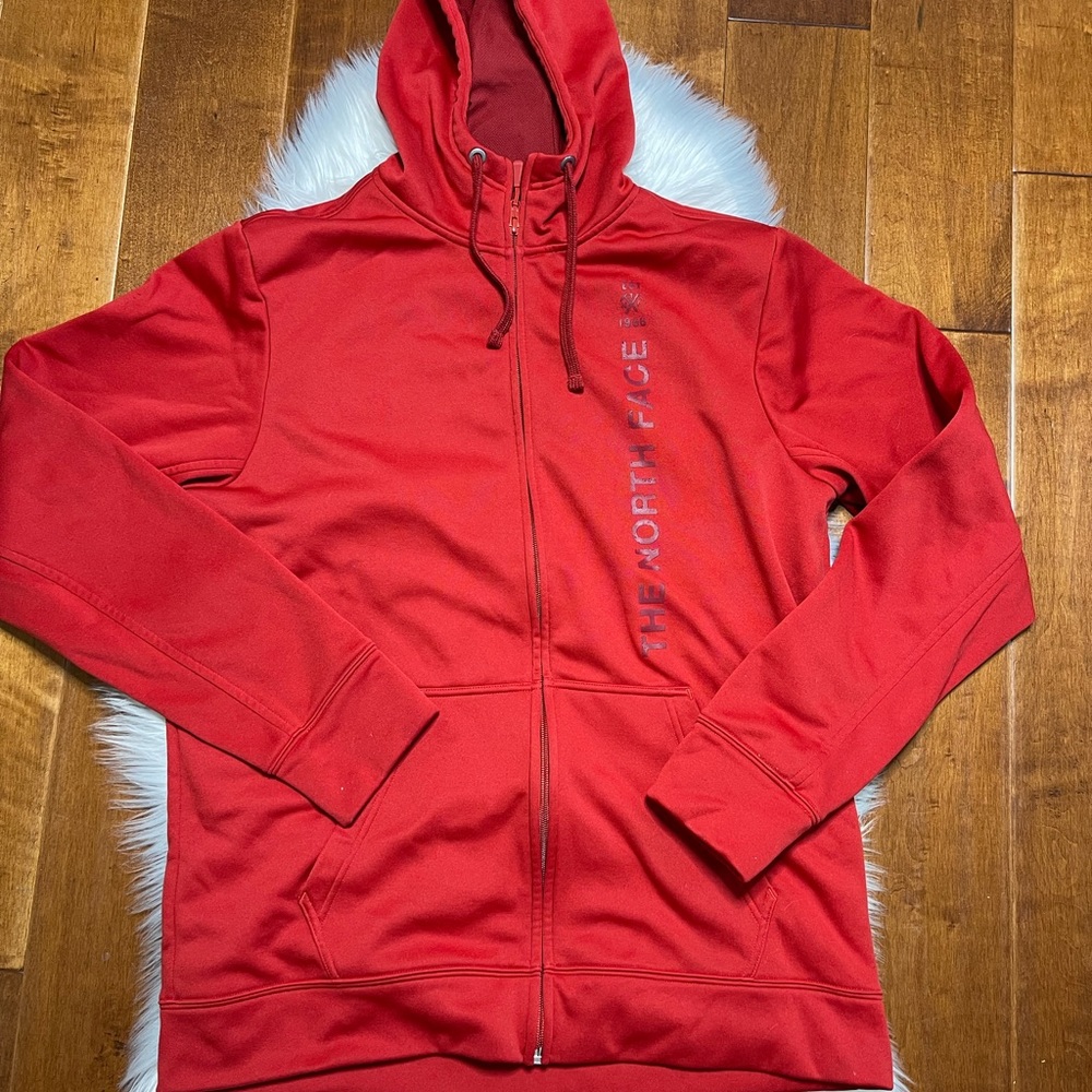 The North Face zip up hooded sweatshirt L